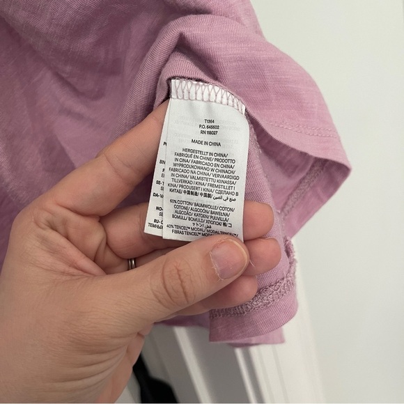 Boden Purple Cotton V Neck Top - Picture 5 of 5